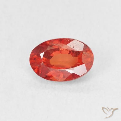 0.64ct Natural Medium Red Sapphire, Oval, VS