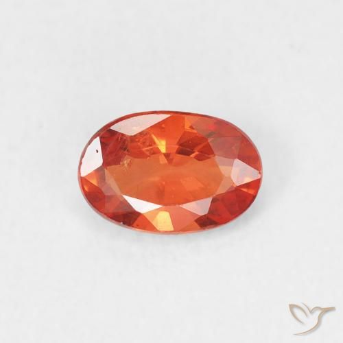 0.55ct Natural Warm Orange Sapphire, Oval, VS