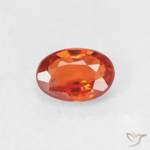 0.58ct Natural Fire Orange Sapphire, Oval, VS