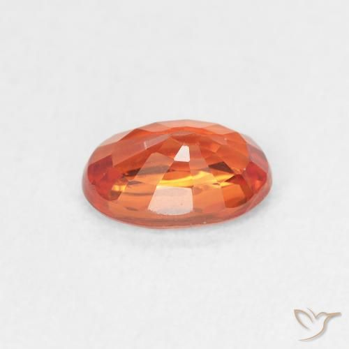 Sapphire Gemstone in 6 x 4 mm (calibrated) Size for Sale, Sapphire Stone in Fire Orange Color