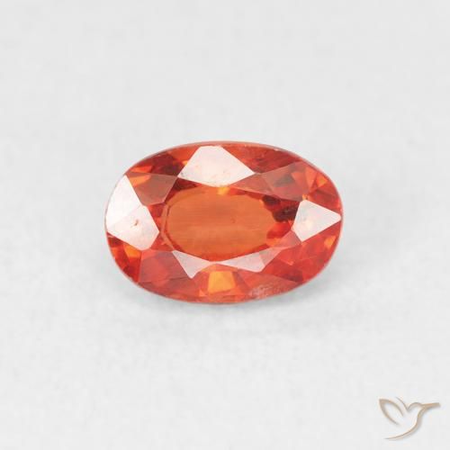 0.68ct Natural Medium Orange Sapphire, Oval, VS