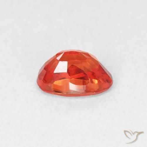 Sapphire Gemstone in 6 x 4 mm (calibrated) Size for Sale, Sapphire Stone in Medium Orange Color