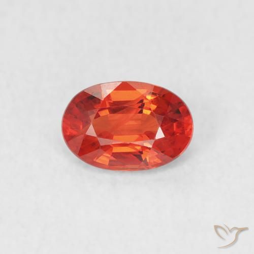 0.57ct Natural Medium Red Sapphire, Oval, VS