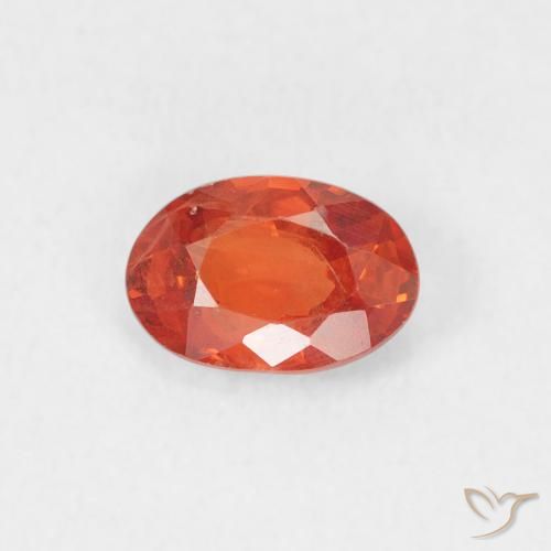 0.54ct Natural Amber Orange Sapphire, Oval, VS