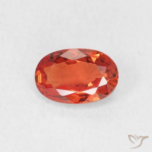 0.68ct Natural Warm Orange Sapphire, Oval, VS