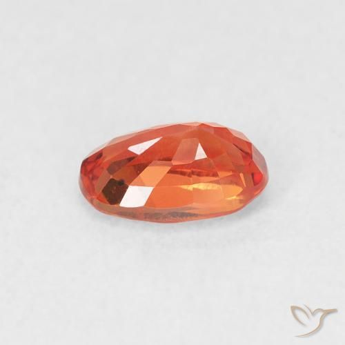 Sapphire Gemstone in 6 x 4 mm (calibrated) Size for Sale, Sapphire Stone in Warm Orange Color