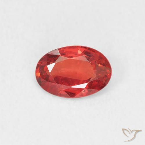 0.53ct Natural Medium Red Sapphire, Oval, VS