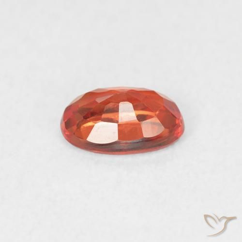 Sapphire Gemstone in 6 x 4 mm (calibrated) Size for Sale, Sapphire Stone in Medium Orange Color