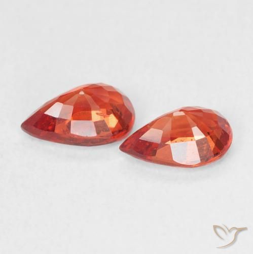Sapphire Gemstones in 6 x 4 mm (calibrated) Size for Sale, Sapphire Stones in Medium Red Color