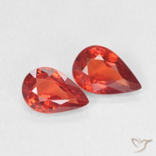 0.99ctw Natural Intense Red Sapphire, Pear Shape, VVS-VS
