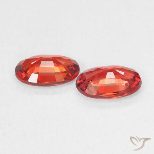 Sapphire Gemstones in 6 x 4 mm (calibrated) Size for Sale, Sapphire Stones in Intense Red Color