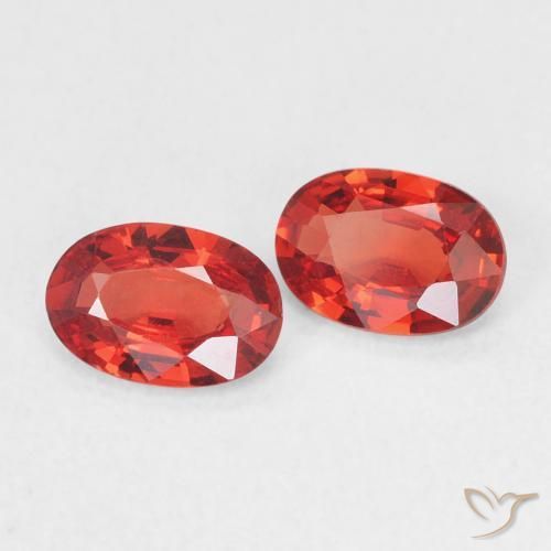 0.95 ctw Red Sapphire Stones, Natural Sapphire in Oval Facet Shape for Sale