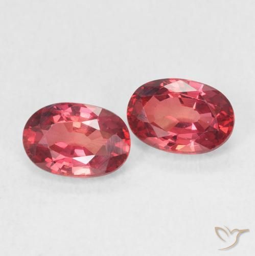 1.34 ctw Red Sapphire Stones, Natural Sapphire in Oval Facet Shape for Sale