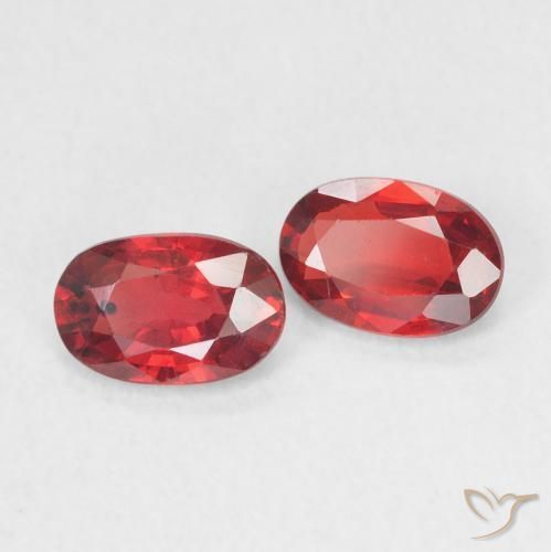 1.06 ctw Red Sapphire Stones, Natural Sapphire in Oval Facet Shape for Sale