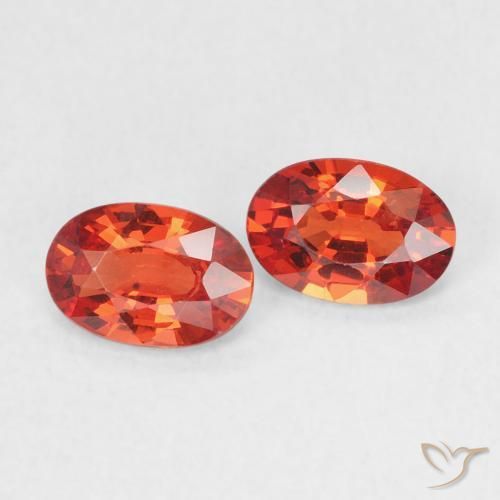 0.98 ctw Red Sapphire Stones, Natural Sapphire in Oval Facet Shape for Sale