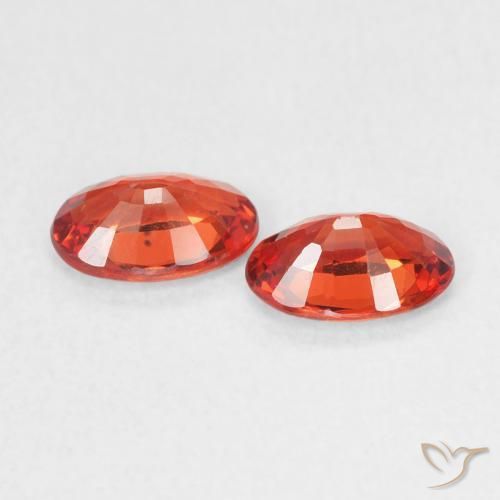 Sapphire Gemstones in 6 x 4 mm (calibrated) Size for Sale, Sapphire Stones in Bright Crimson Red Color