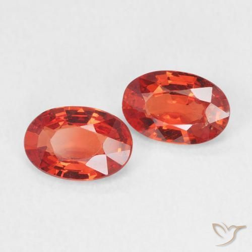 0.97 ctw Red Sapphire Stones, Natural Sapphire in Oval Facet Shape for Sale