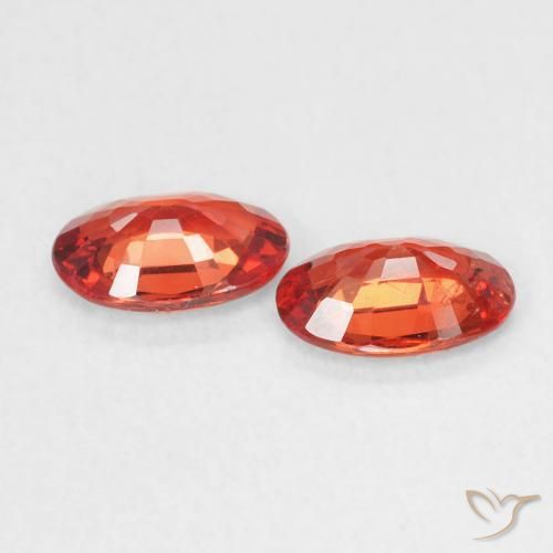 Sapphire Gemstones in 6 x 4 mm (calibrated) Size for Sale, Sapphire Stones in Bright Crimson Red Color