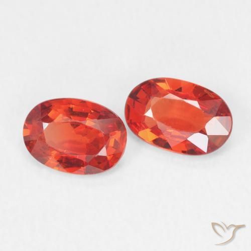 0.96 ctw Red Sapphire Stones, Natural Sapphire in Oval Facet Shape for Sale