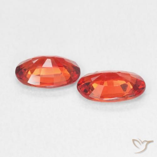 Sapphire Gemstones in 6 x 4 mm (calibrated) Size for Sale, Sapphire Stones in Intense Red Color