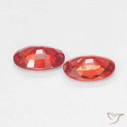 Sapphire Gemstones in 5.8 x 4 mm Size for Sale, Sapphire Stones in Intense Red Color