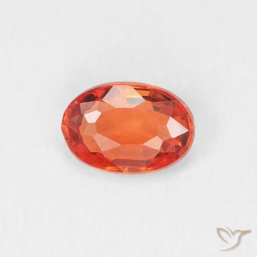 0.53ct Natural Fire Orange Sapphire, Oval, VVS