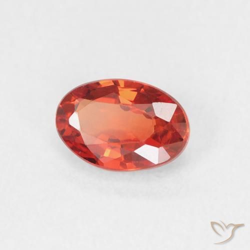 0.67 ct Red Sapphire Stone, Natural Sapphire in Oval Facet Shape for Sale