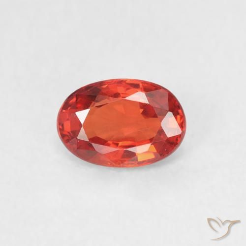 0.56ct Natural Medium Red Sapphire, Oval, VVS