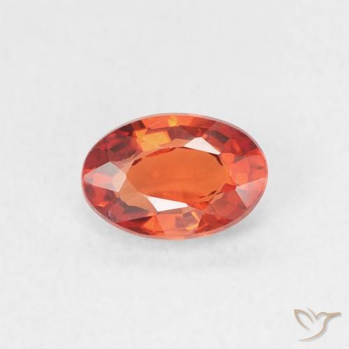 0.64ct Natural Reddish Orange Sapphire, Oval, VVS
