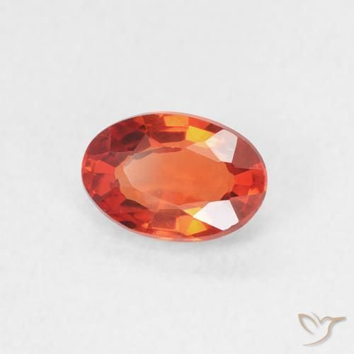 0.64 ct Red Sapphire Stone, Natural Sapphire in Oval Facet Shape for Sale