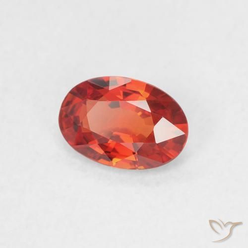 0.51 ct Red Sapphire Stone, Natural Sapphire in Oval Facet Shape for Sale