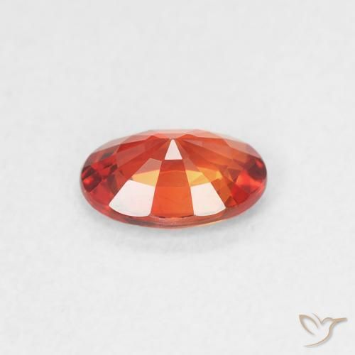 Sapphire Gemstone in 6 x 4 mm (calibrated) Size for Sale, Sapphire Stone in Medium Red Color
