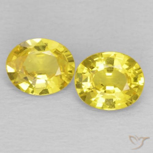1,23 ct loser gelber Saphir, 5,8 x 4,9 mm Ovalschliff aus Tansania, Photo A