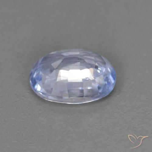 Sapphire Gemstone in 5.4 x 4.4 mm Size for Sale, Sapphire Stone in Pastel Blue Color