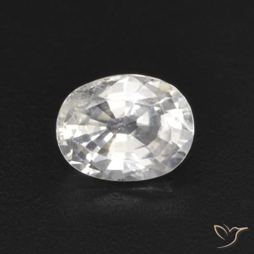 0.53ct Natural White Sapphire, Oval, VS