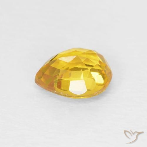 Sapphire Gemstone in 6.1 x 5.2 mm Size for Sale, Sapphire Stone in Golden Color