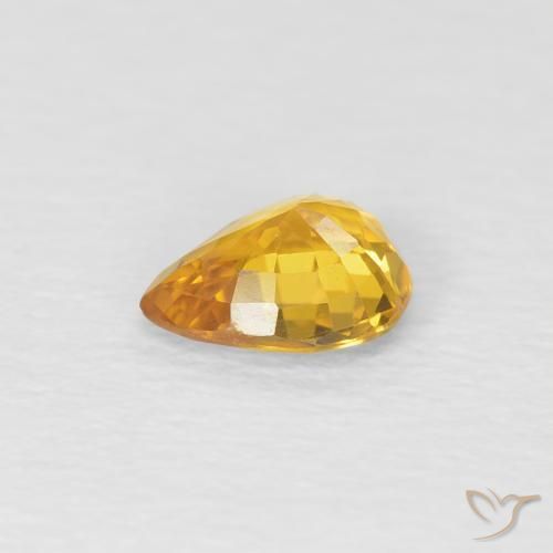 Sapphire Gemstone in 5.8 x 4.8 mm Size for Sale, Sapphire Stone in Golden Color