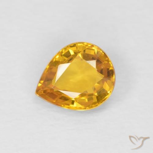 0.79ct Natural Golden Sapphire, Pear Shape, VS