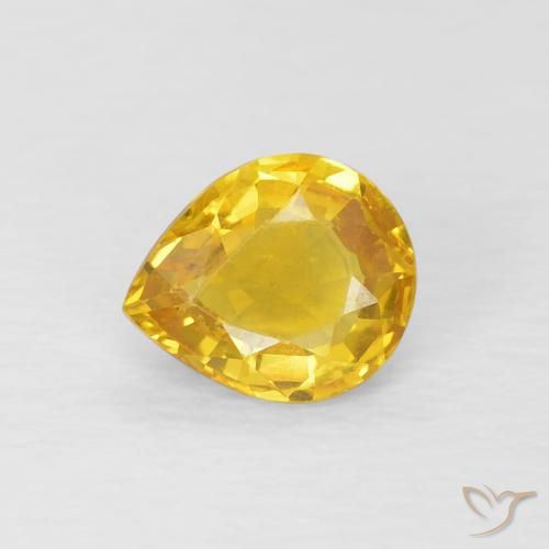 0.76ct Natural Golden Sapphire, Pear Shape, VVS