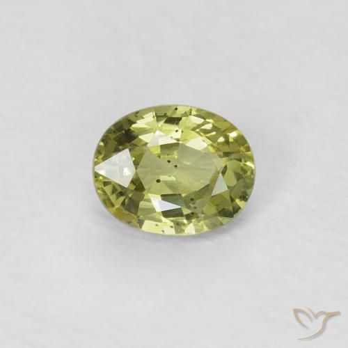 0.52ct Naturel Jaune moyen Saphir, ovale, VS, Photo A