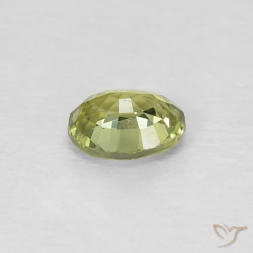 Sapphire Gemstone in 5.2 x 4.1 mm Size for Sale, Sapphire Stone in Medium Yellow Color