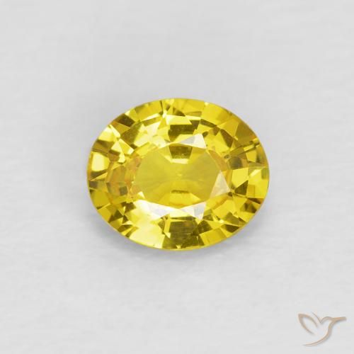 0.64ct Natural Bumblebee Yellow Sapphire, Oval, VVS