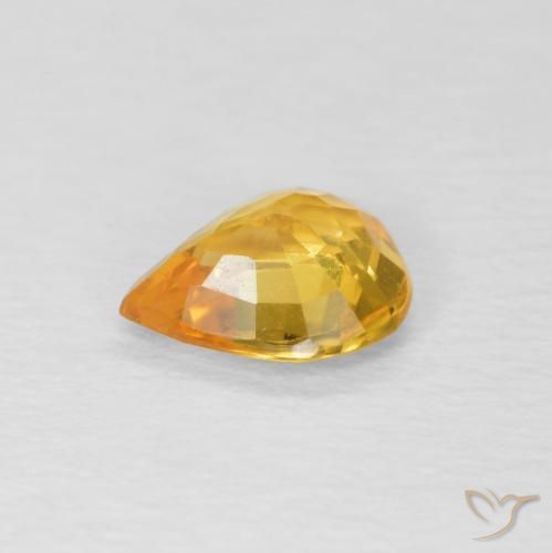 Sapphire Gemstone in 6 x 5 mm Size for Sale, Sapphire Stone in Golden Color