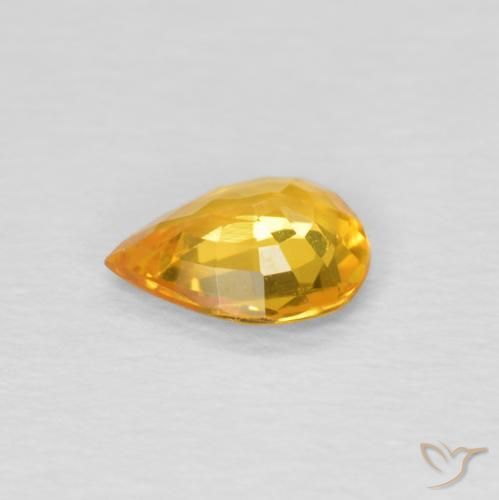 Sapphire Gemstone in 6.1 x 4.8 mm Size for Sale, Sapphire Stone in Dark Golden Color