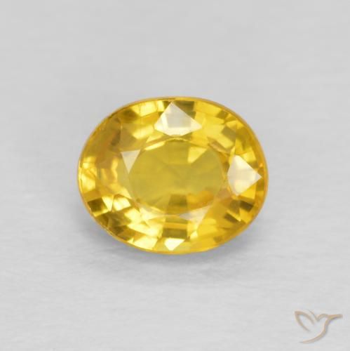 0.93ct Natural Golden Sapphire, Oval, VVS-VS