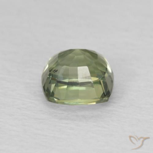 Sapphire Gemstone in 4.5 x 4.5 mm Size for Sale, Sapphire Stone in Very Light Green Color