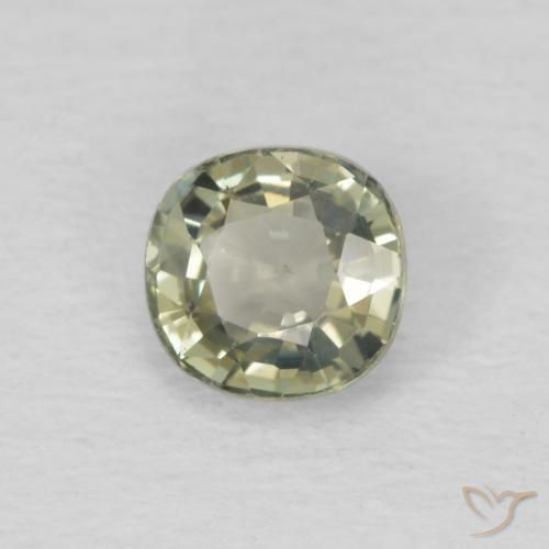0.54ct Natural Light Forest Green Sapphire, Cushion, VS