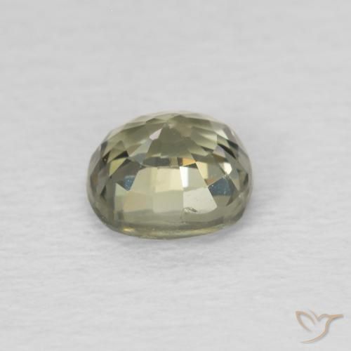 Sapphire Gemstone in 4.5 x 4.4 mm Size for Sale, Sapphire Stone in Light Forest Green Color
