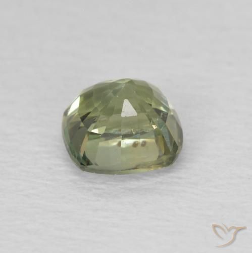 Sapphire Gemstone in 4.6 x 4.5 mm Size for Sale, Sapphire Stone in Light Green Color