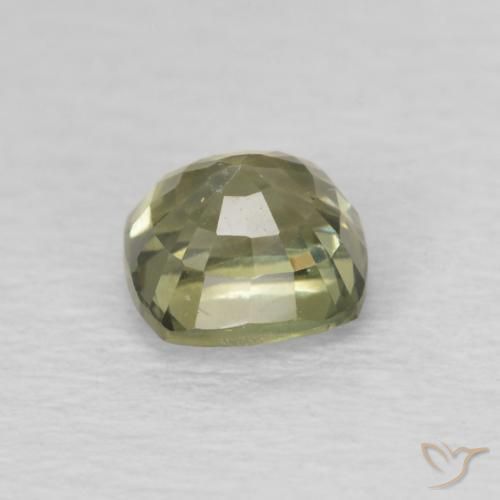 Sapphire Gemstone in 4.5 x 4.5 mm Size for Sale, Sapphire Stone in Sage Green Color